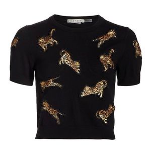 Animal Print Crew Neck Sweater